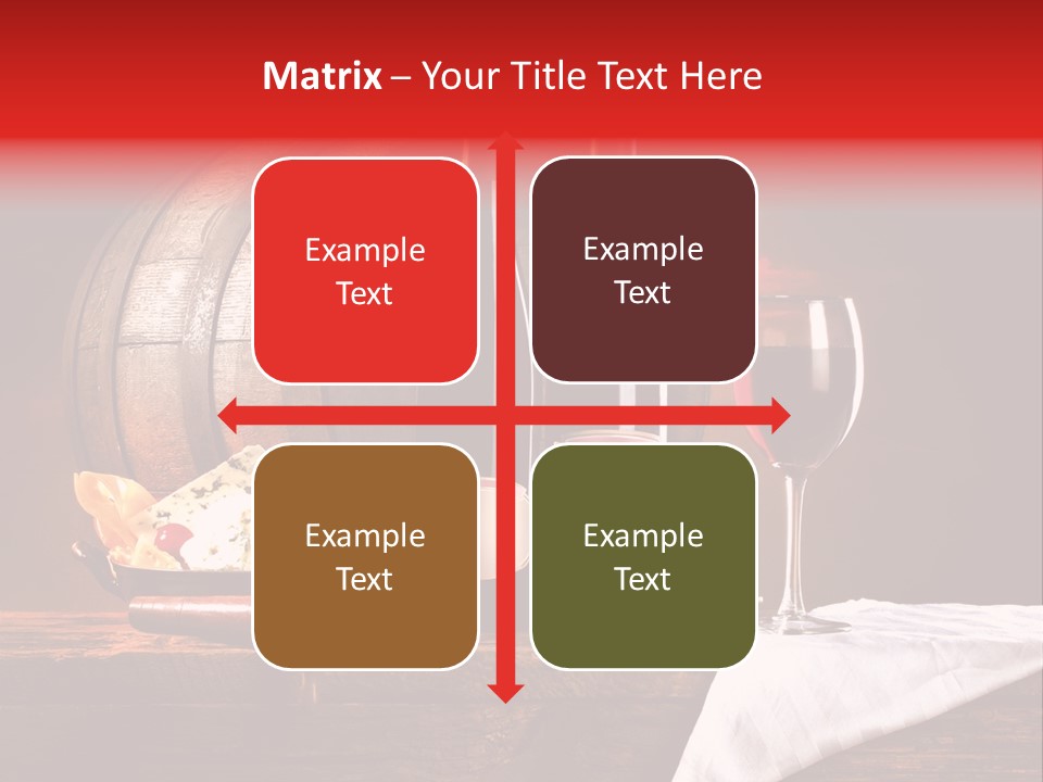 Wine Drapery Red PowerPoint Template