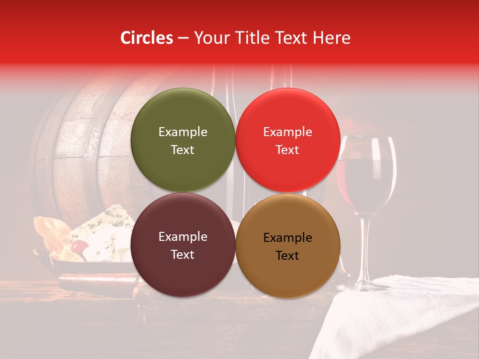 Wine Drapery Red PowerPoint Template