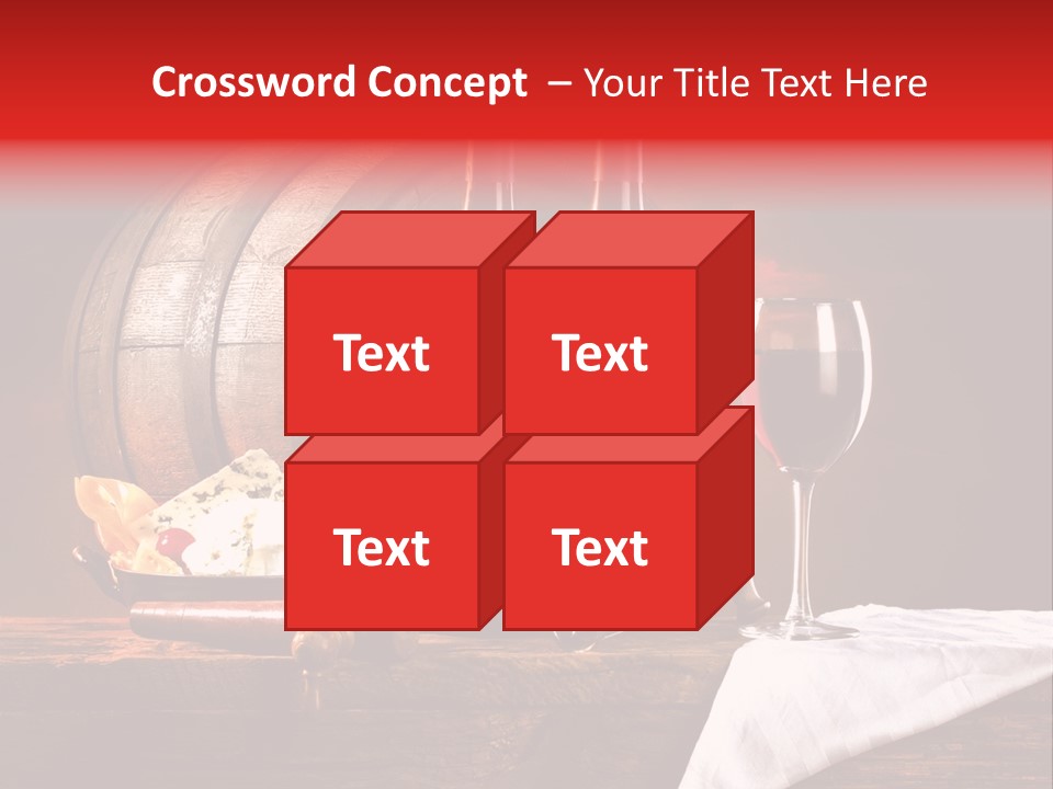 Wine Drapery Red PowerPoint Template