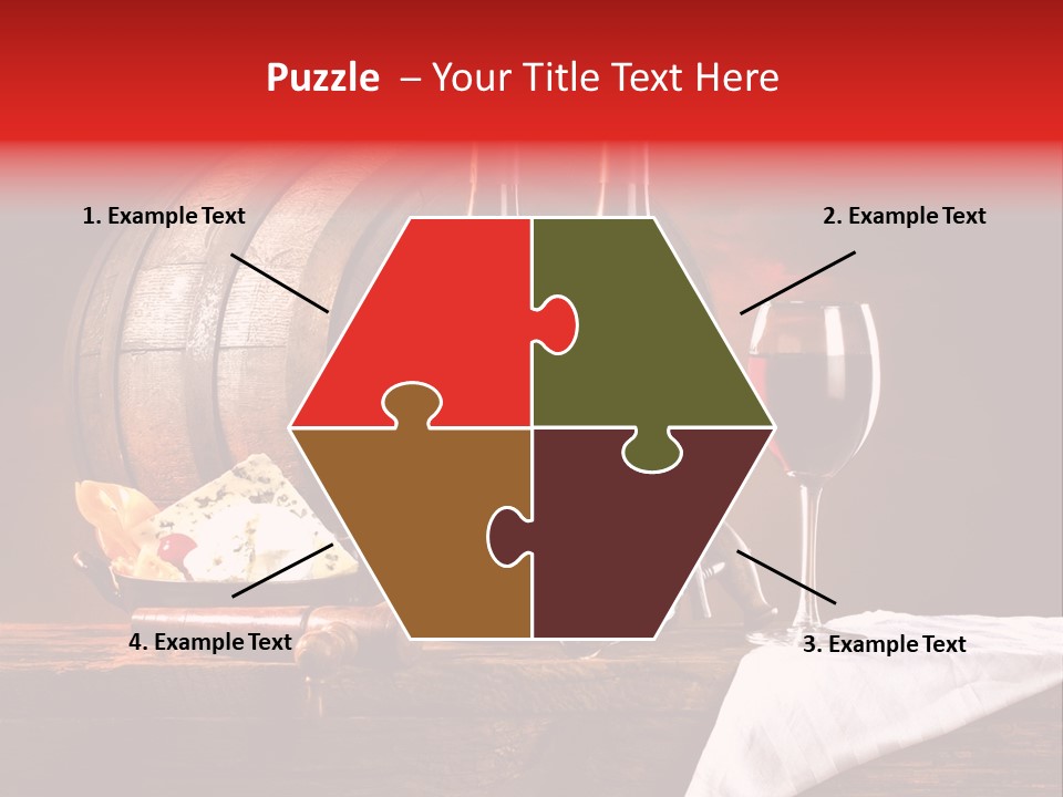 Wine Drapery Red PowerPoint Template