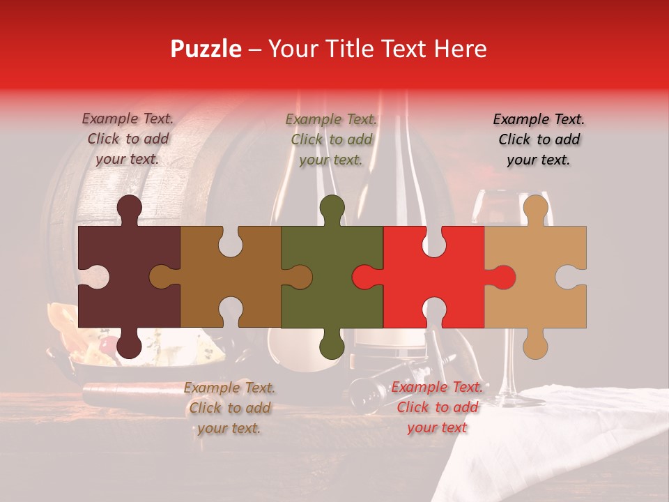 Wine Drapery Red PowerPoint Template