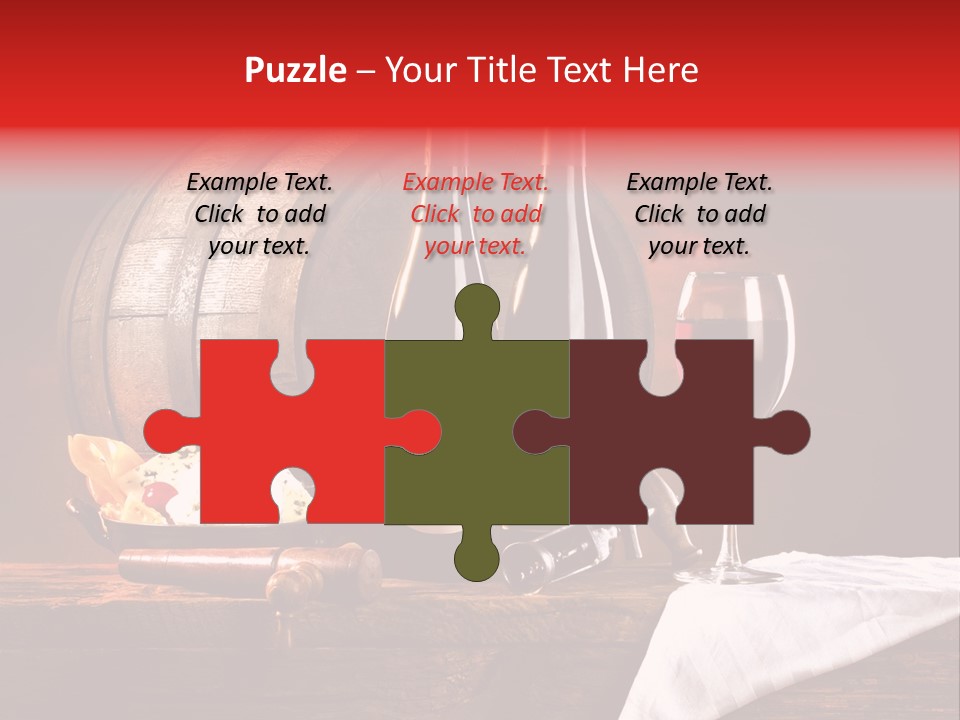 Wine Drapery Red PowerPoint Template