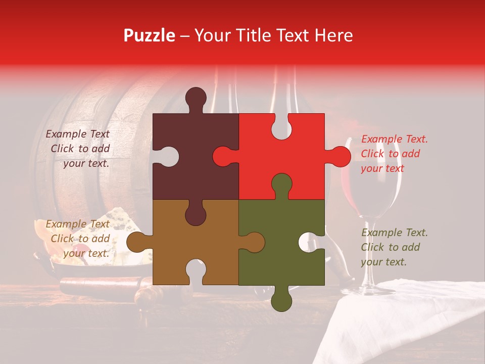 Wine Drapery Red PowerPoint Template