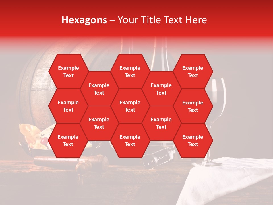 Wine Drapery Red PowerPoint Template