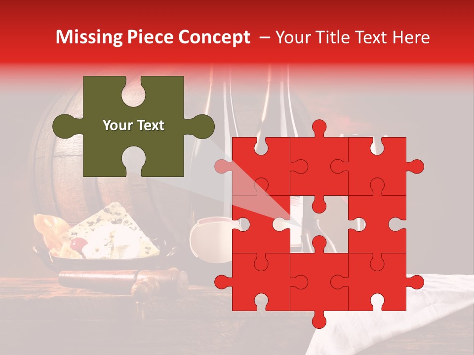 Wine Drapery Red PowerPoint Template