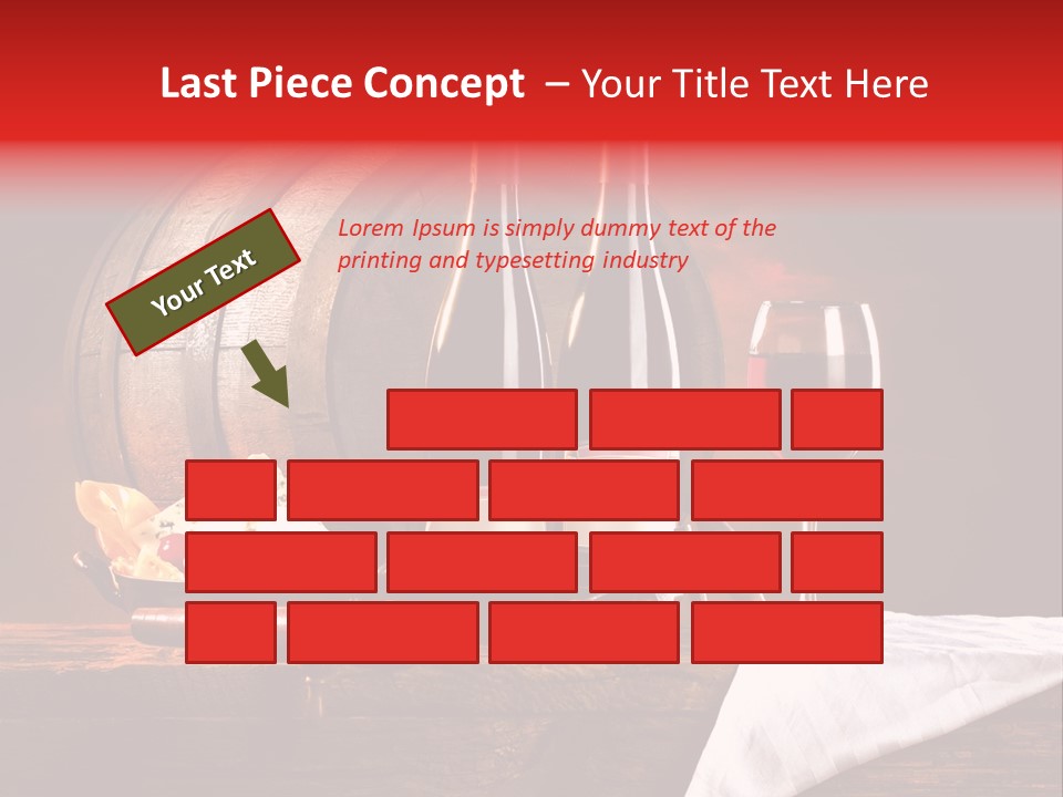 Wine Drapery Red PowerPoint Template