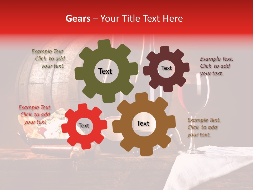 Wine Drapery Red PowerPoint Template