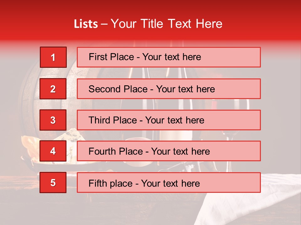 Wine Drapery Red PowerPoint Template