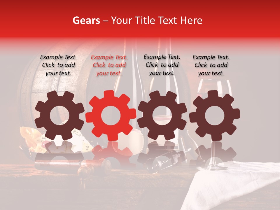 Wine Drapery Red PowerPoint Template