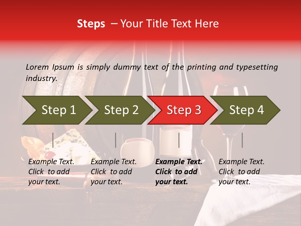 Wine Drapery Red PowerPoint Template