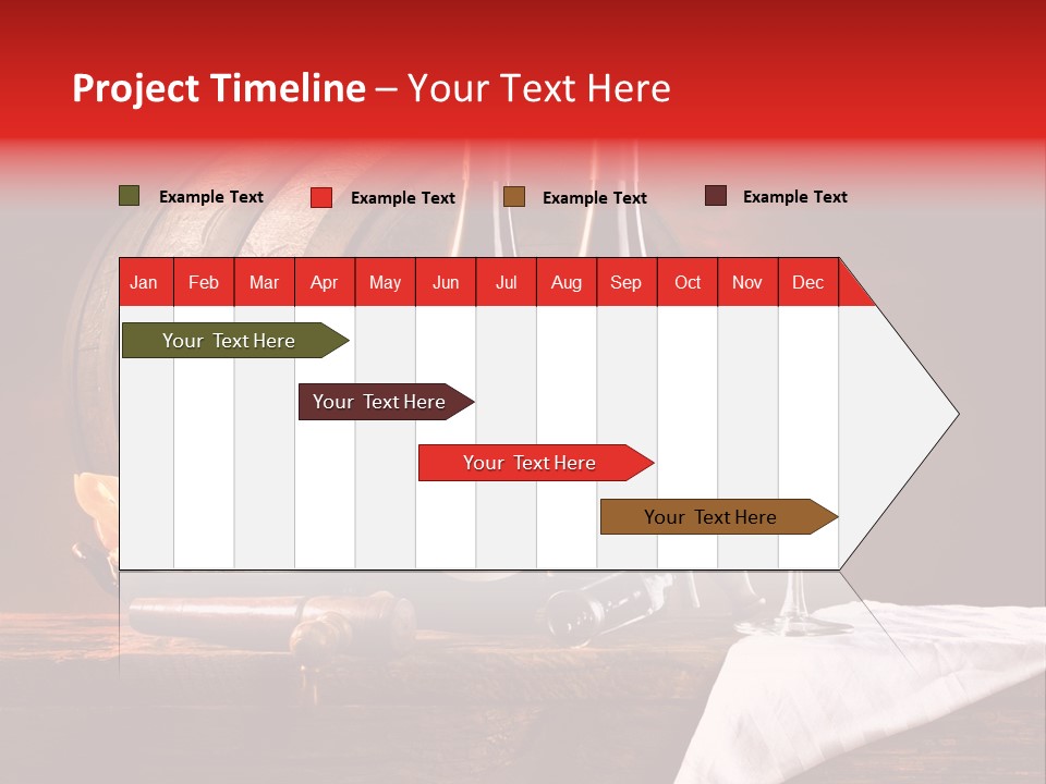 Wine Drapery Red PowerPoint Template