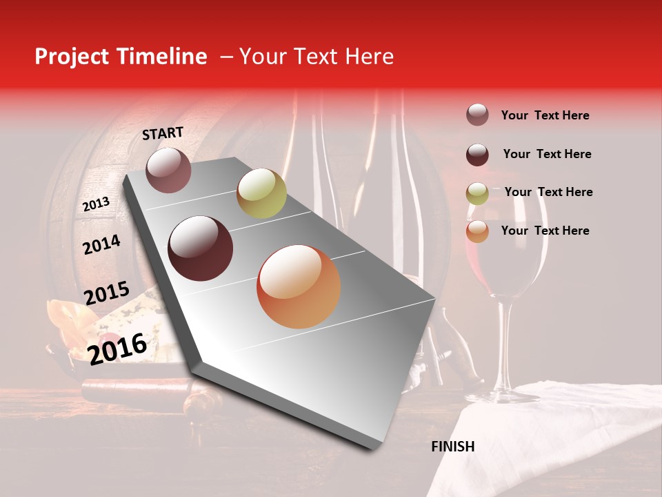 Wine Drapery Red PowerPoint Template