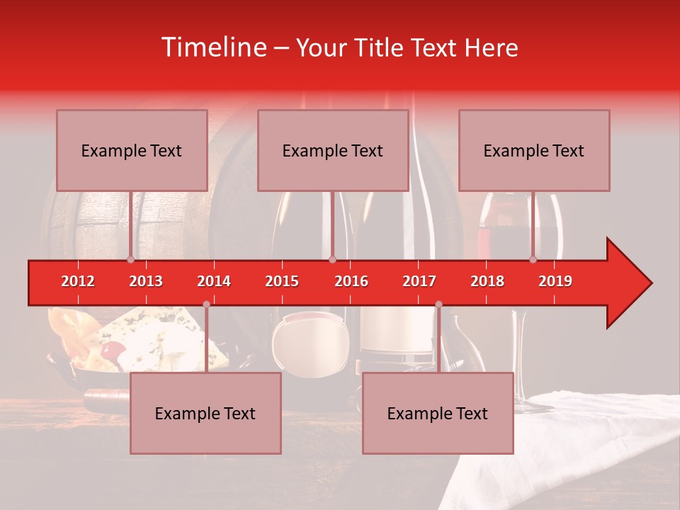 Wine Drapery Red PowerPoint Template