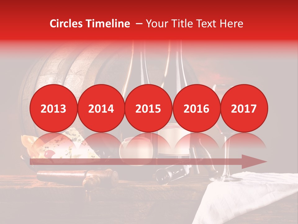 Wine Drapery Red PowerPoint Template