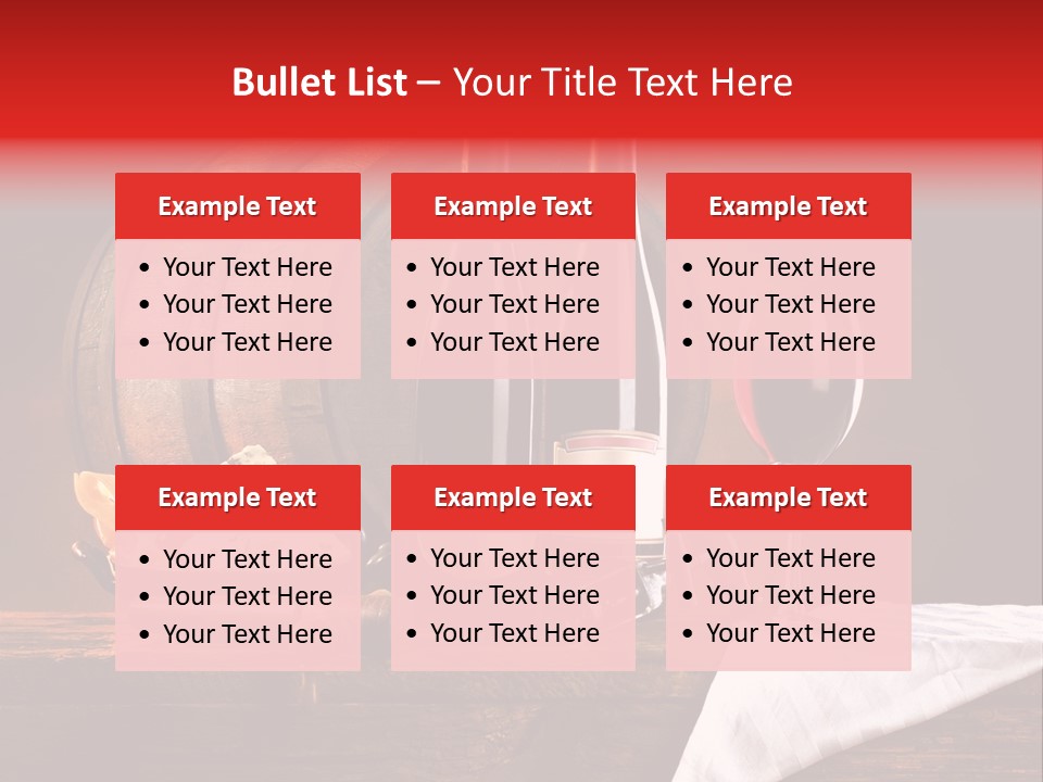 Wine Drapery Red PowerPoint Template