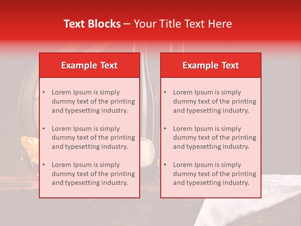 Wine Drapery Red PowerPoint Template