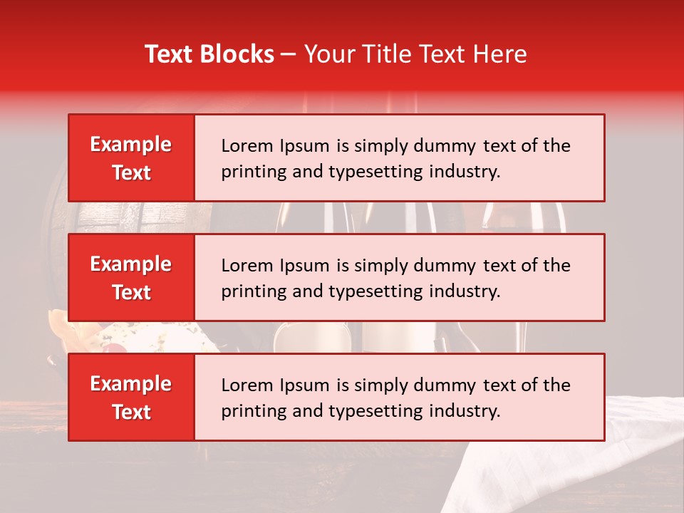 Wine Drapery Red PowerPoint Template