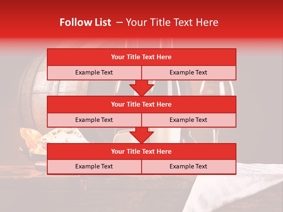 Wine Drapery Red PowerPoint Template