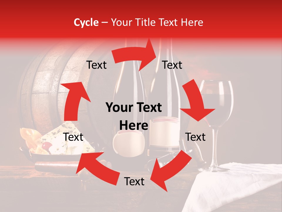 Wine Drapery Red PowerPoint Template