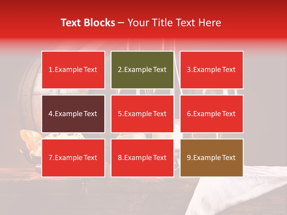 Wine Drapery Red PowerPoint Template