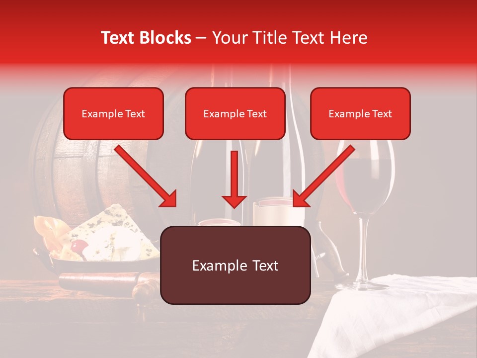 Wine Drapery Red PowerPoint Template