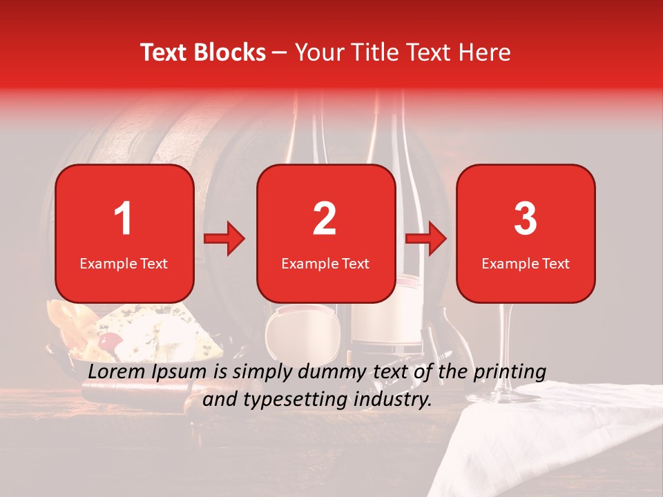 Wine Drapery Red PowerPoint Template