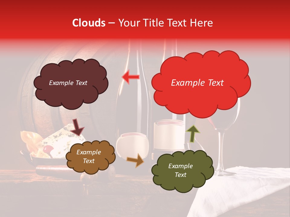 Wine Drapery Red PowerPoint Template