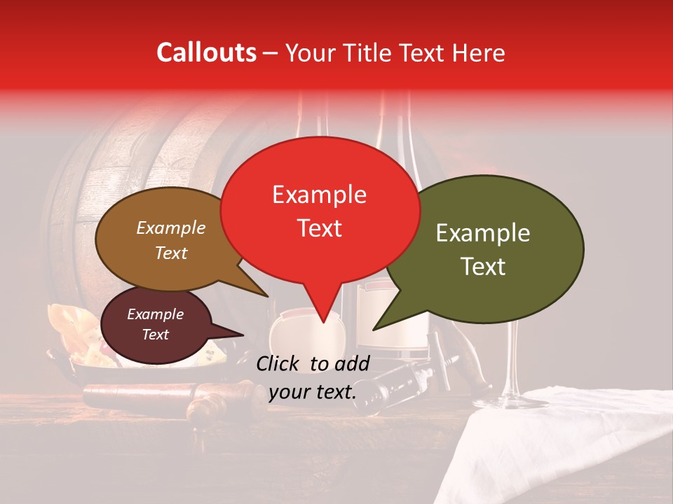 Wine Drapery Red PowerPoint Template