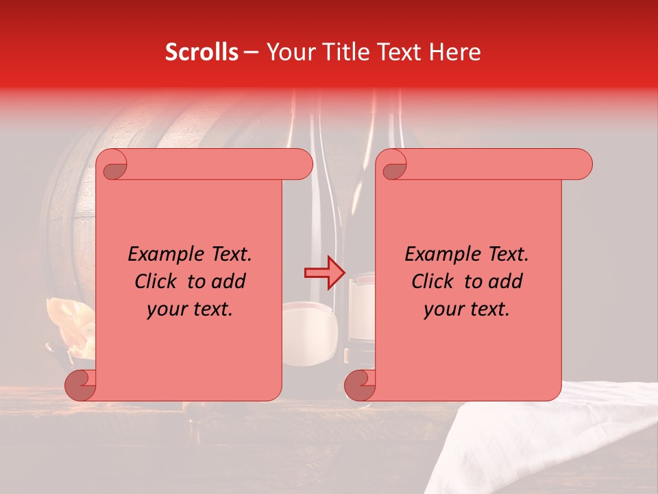 Wine Drapery Red PowerPoint Template