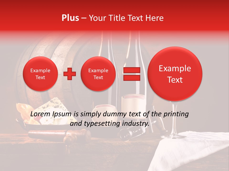 Wine Drapery Red PowerPoint Template