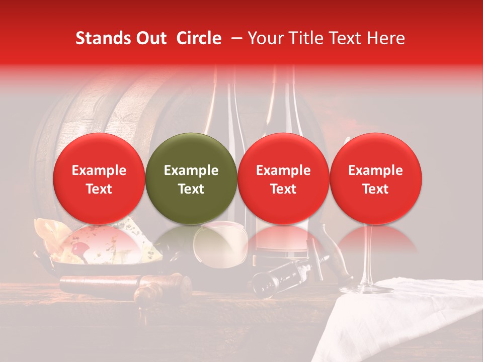 Wine Drapery Red PowerPoint Template