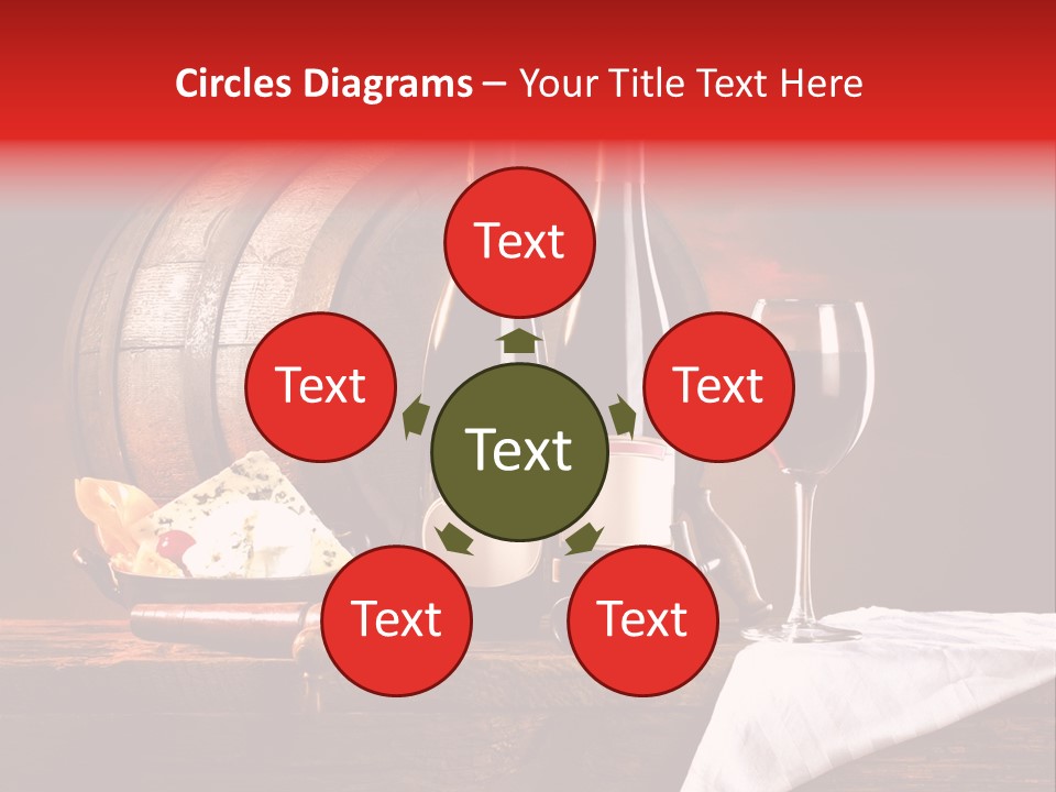 Wine Drapery Red PowerPoint Template