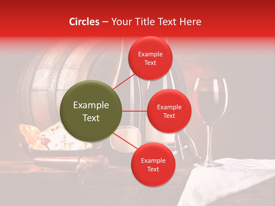 Wine Drapery Red PowerPoint Template