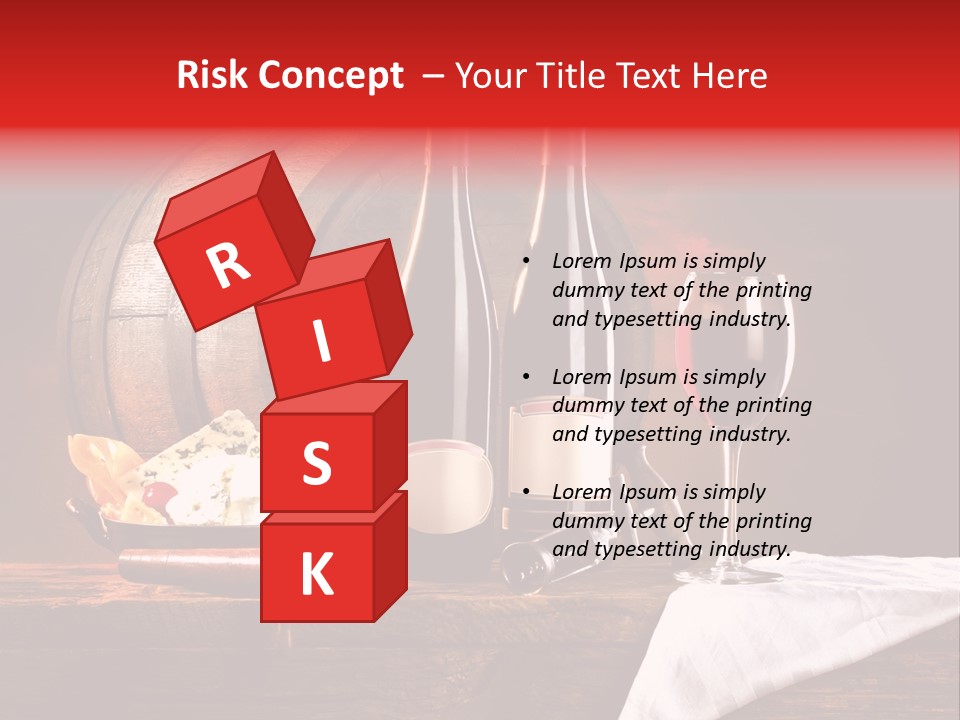 Wine Drapery Red PowerPoint Template