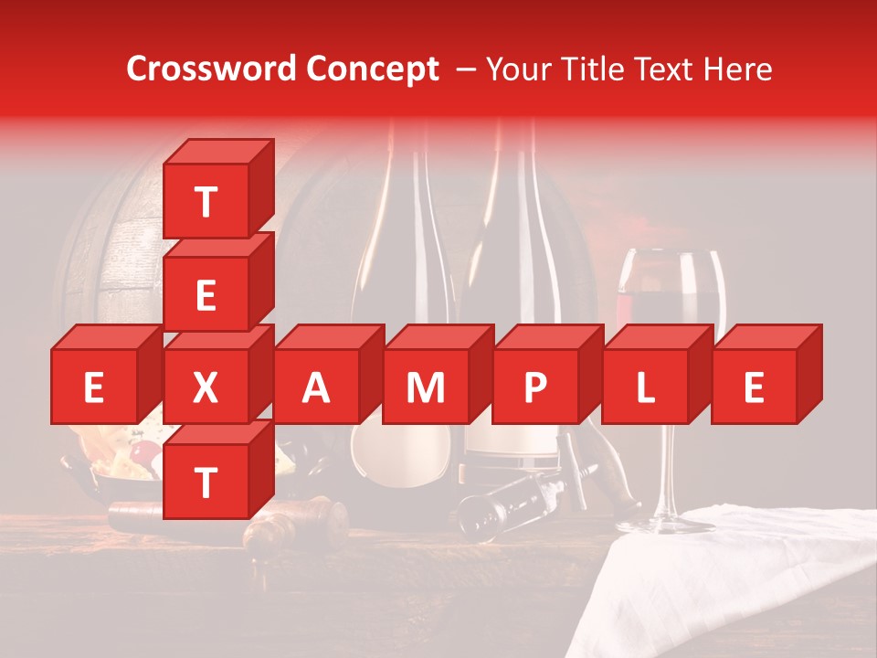 Wine Drapery Red PowerPoint Template