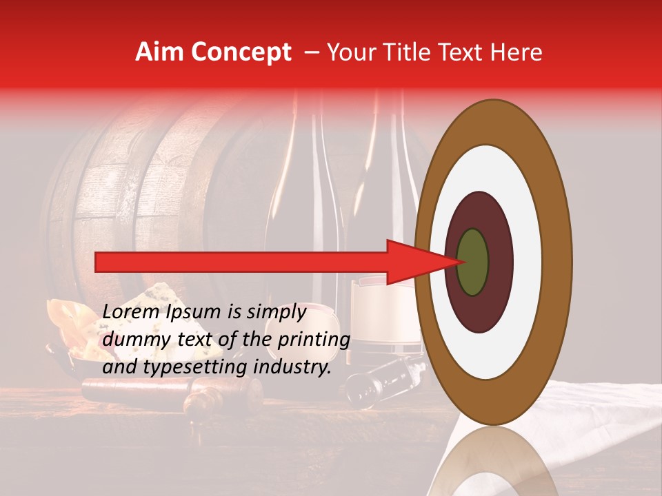 Wine Drapery Red PowerPoint Template