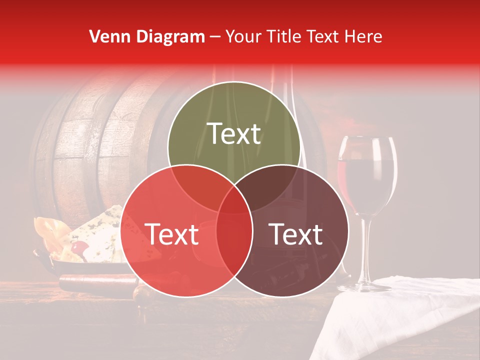 Wine Drapery Red PowerPoint Template