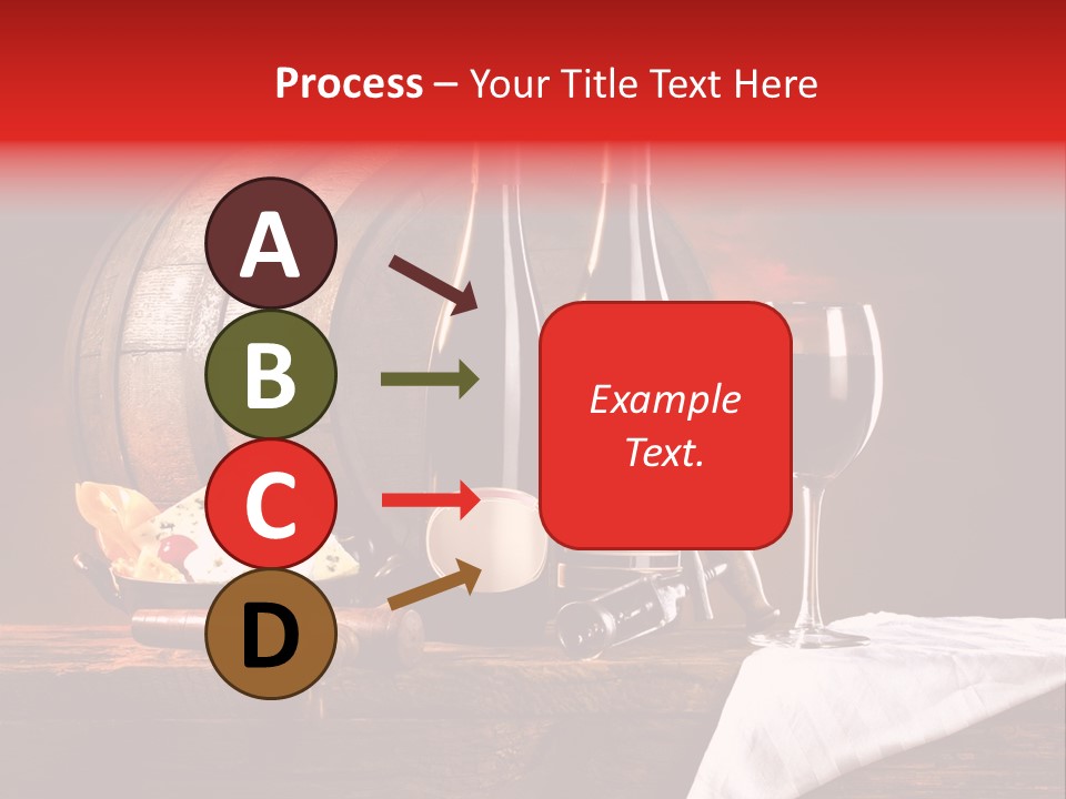 Wine Drapery Red PowerPoint Template