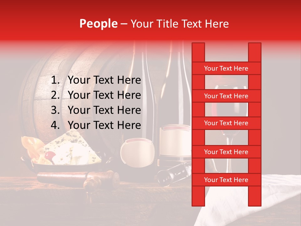 Wine Drapery Red PowerPoint Template