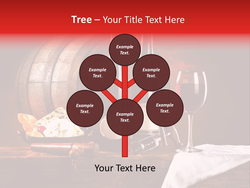 Wine Drapery Red PowerPoint Template