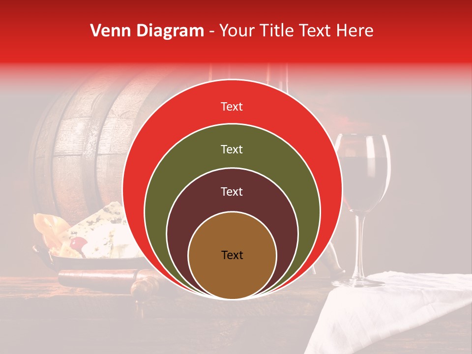 Wine Drapery Red PowerPoint Template