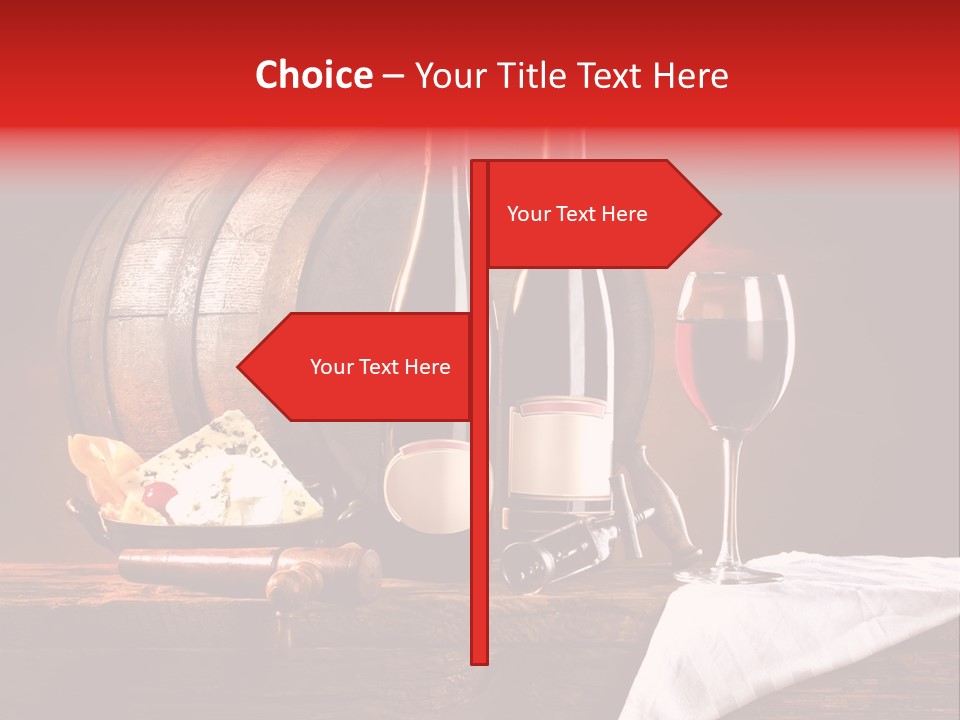 Wine Drapery Red PowerPoint Template