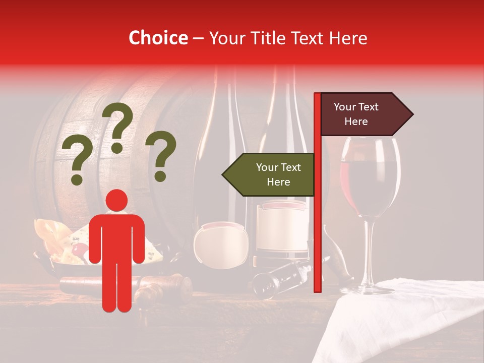 Wine Drapery Red PowerPoint Template