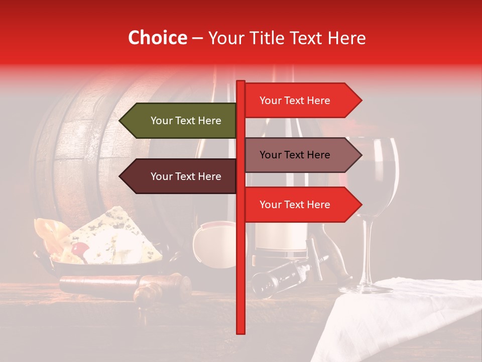 Wine Drapery Red PowerPoint Template