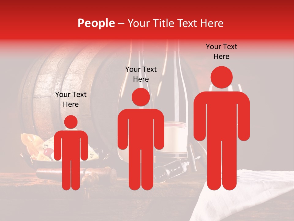 Wine Drapery Red PowerPoint Template