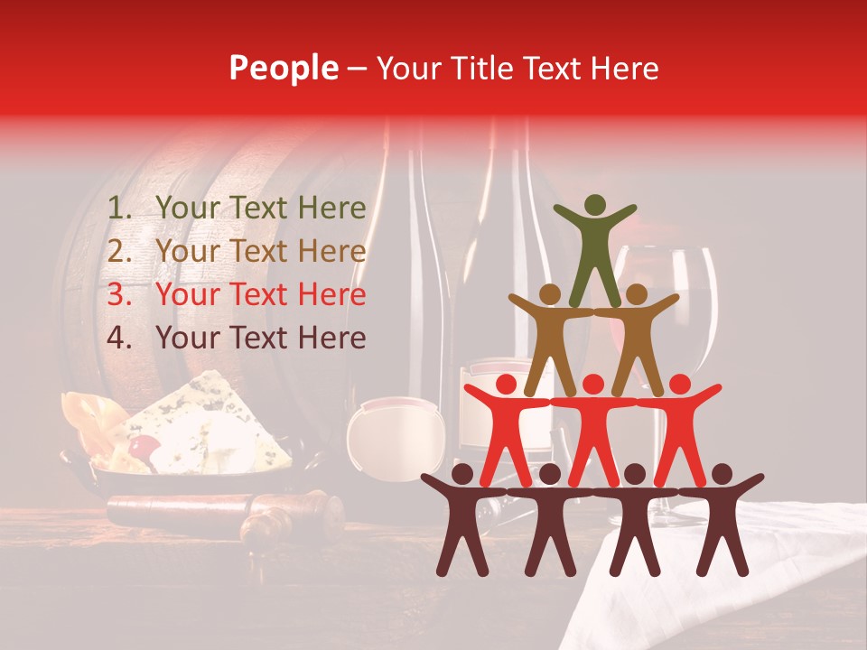 Wine Drapery Red PowerPoint Template