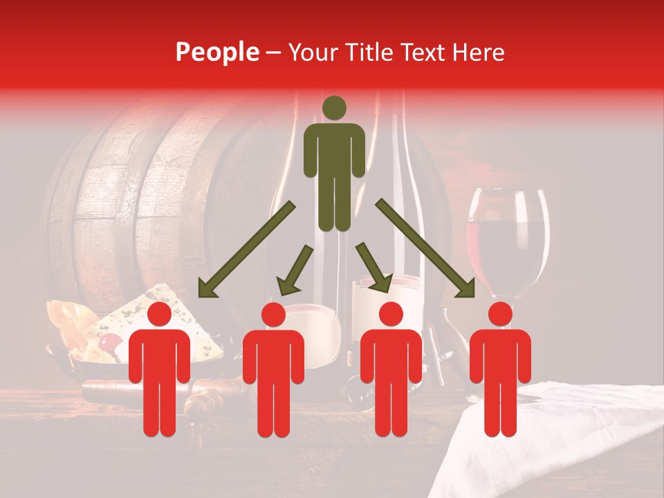 Wine Drapery Red PowerPoint Template