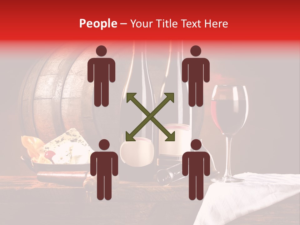 Wine Drapery Red PowerPoint Template