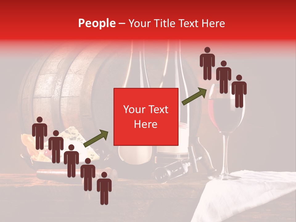 Wine Drapery Red PowerPoint Template