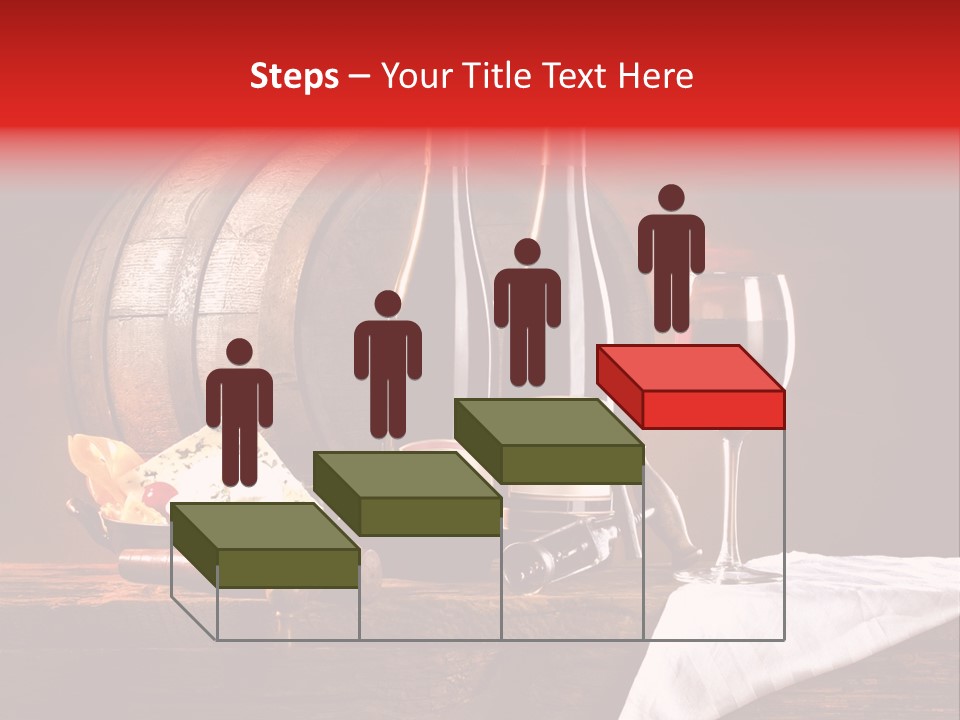 Wine Drapery Red PowerPoint Template